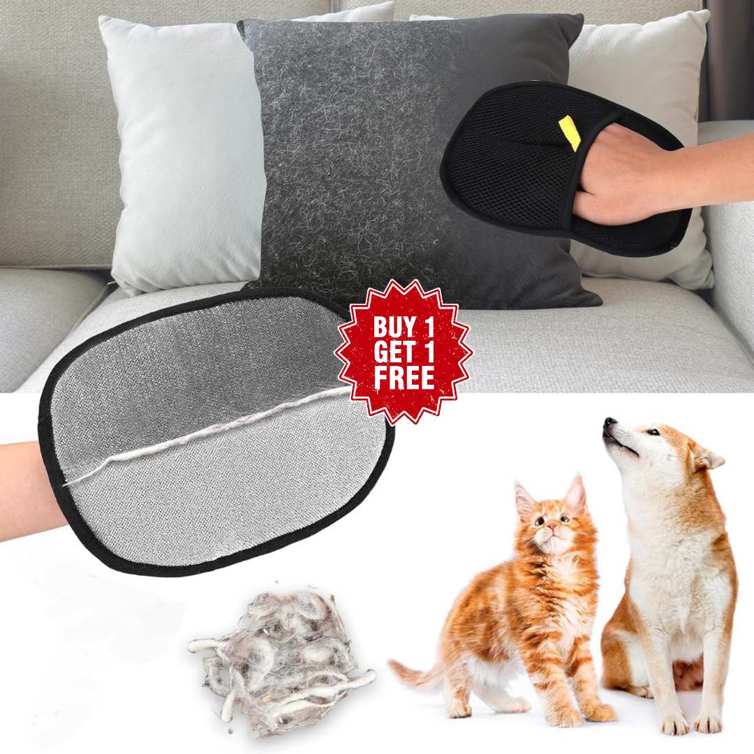 Pet Hair Removal Gloves | Gentle Grooming & Cleaning | BUY 1 GET 1 FREE