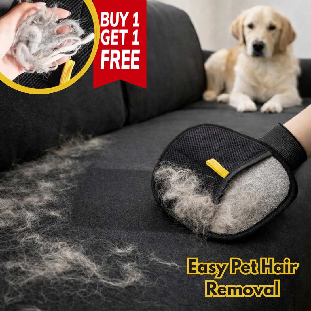Pet Hair Removal Gloves | Gentle Grooming & Cleaning | BUY 1 GET 1 FREE
